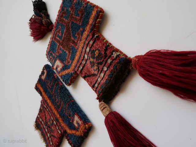 Several bags ( ? )  fragmented, Luri ? . Ca : 24 cm . x 29 cm.( first, left. )     31 cm . x 22 cm .  ...