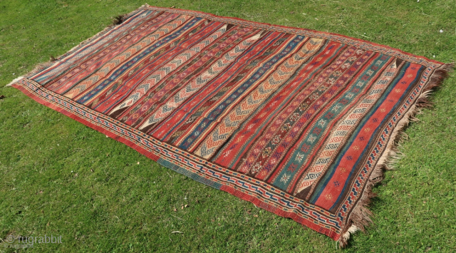 Kordi, Kurdish Kilim, brocaded, ca; 345 cm x 185 cm. Wool on wool, good overall condition. Ca. 1930. See also Wilfried Stanzer. "Kordi".page 116-117.