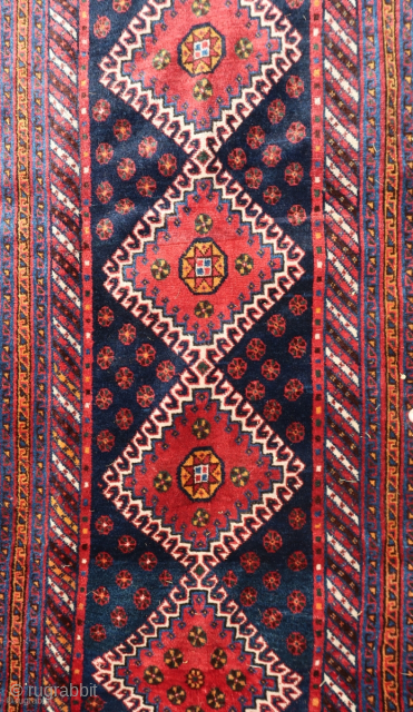Luri / Afshar ? tribal,? goathair warps. Full original long pile. Ca: 330 cm x 135 cm. 325,oo euro ex transportcosts.