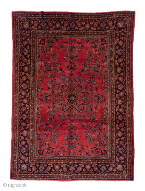 Kashan Carpet

8.8 x 12.0
2.68 x 3.65

This very  good condition central Persian city carpet shows a very slightly abrashed ruby red field with a tonally en suite medallion defined by dark blue  ...