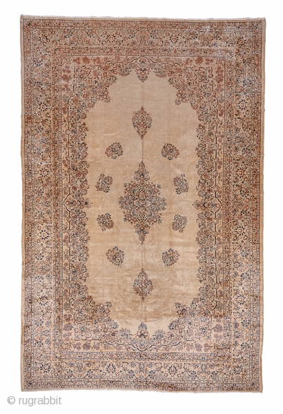 Sarouk Carpet

12.1 x 18.0
3.68 x 5.48
 
Not in the usual "American" style, this  semi-antique Arak province carpet shows a golden beige open field adorned with a small openwork medallion and a  ...
