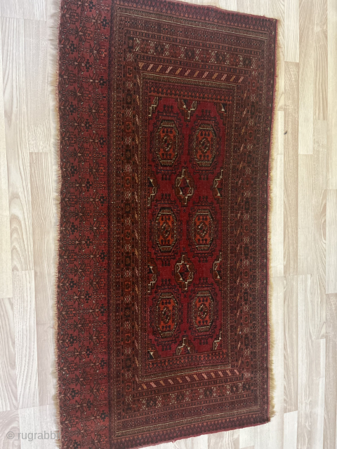 Antik Turkmen Tekke Shuval 152x74 in godt condition                         