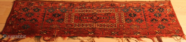 Turkmen Torba.Natural colors.19th Century.Good Condition.soft wool.finely woven. No repair.Clean and hand washed.size 1.70cm x 0.45cm                  