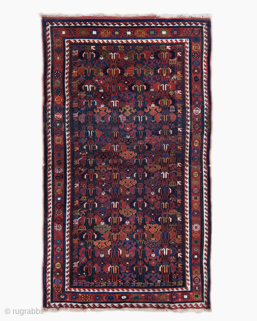 Period: Late 19th Century
Origin: Saujbulag, Iran
Dimensions: 154 x 265 cm
This late 19th century Saujbulag rug is a profound example of Kurdish tribal weaving from Northwest Persia. Saujbulag rugs are highly esteemed by ...