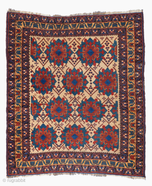 The Afshars are a Turkic speaking tribe located in Iran near Kerman.

Both nomadic people and settled in villages.

Afshar rugs are squariesh with geometrical design.

Stock No : 2327

Size : 122×139 cm
Please send me  ...