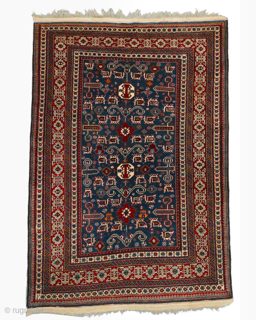 Late 19th Century East Caucasus, Kuba region Perepedil Rug

The distinguishing feature of Perepedil carpets is their unmistakeable, precisely drawn repeat of vurma motifs, star-shaped blossoms, four-legged animals and a wealth of smaller  ...