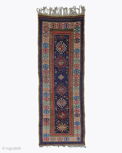 Colorful Geometric Tribal Looking  Caucasian Gendje Runner

Size : 105×285 cm
Please email me directly, my contact information is emreaydin10@icloud.com 0090+ 544 374 10 98 İnstagram : emreaydinrug      