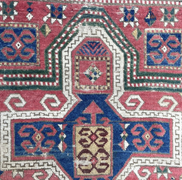 Caucasian Prayer Rug Circa 1850 size 105x180 cm                         