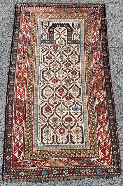 Shirvan Prayer Rug Circa 1870 size 100x180 cm                         