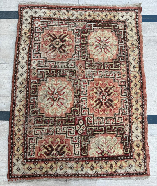 Mid 19th century cuty size Khotan rug, size 75 x 100 cm. Please send me direct mail.

emreaydin10@icloud.com

Instagram - @emreaydinrug              
