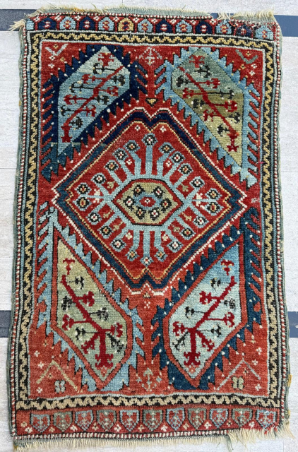 Circa 1840 West Anatolian Yastik. Size 51 x 83 cm. Please send me direct mail.

emreaydin10@icloud.com

Instagram - @emreaydinrug                