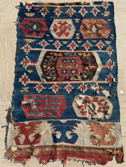 Early 19th century Central Anatolian Kilim Fragment, size 65 x 100 cm. Please send me direct mail.
emreaydin10@icloud.com
Instagram - @emreaydinrug