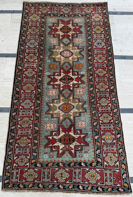 Circa 1870 Lezgi Shirvan Rug, Size 102 x 200 cm. Please send me direct mail.
emreaydin10@icloud.com
Instagram - @emreaydinrug