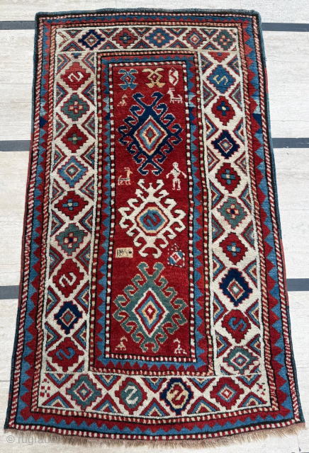1285 - 1868 Dated , Bordjalou Kazak Rug, high wool quality and great condition. Size 106 x 183 cm. Please send me direct mail.
emreaydin10@icloud.com
Instagram - @emreaydinrug