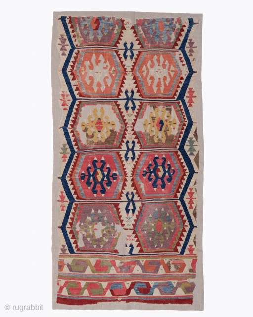 Middle of the 18th Century Central Anatolia Aksehir Kilim
Size : 110×215 cm
Please send me direct mail.

emreaydin10@icloud.com

ınstagram - @emreaydinrug               