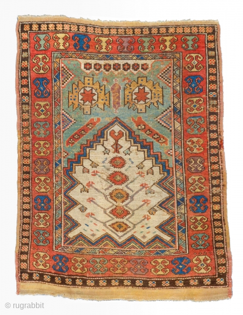Early 19th Century Anatolian Konya Prayer Rug Size 96x132 cm                       