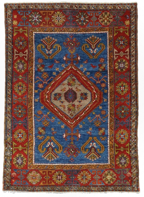Late of 19th Century Central Anatolian Yahyalı Rug in Perfect Condition Size 96 x 136 cm                 