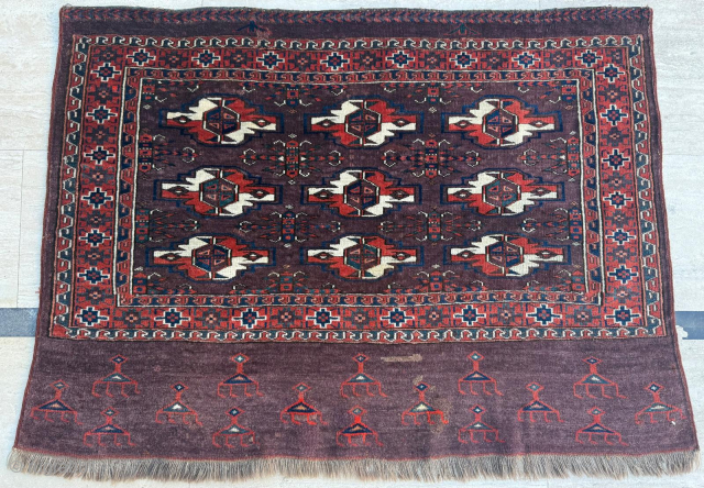 Middle of the 19th century Turkman Yomud Chuval 
Size 78 x 110 cm
Please send me direct mail.

emreaydin10@icloud.com

Instagram - @emreaydinrug 
             