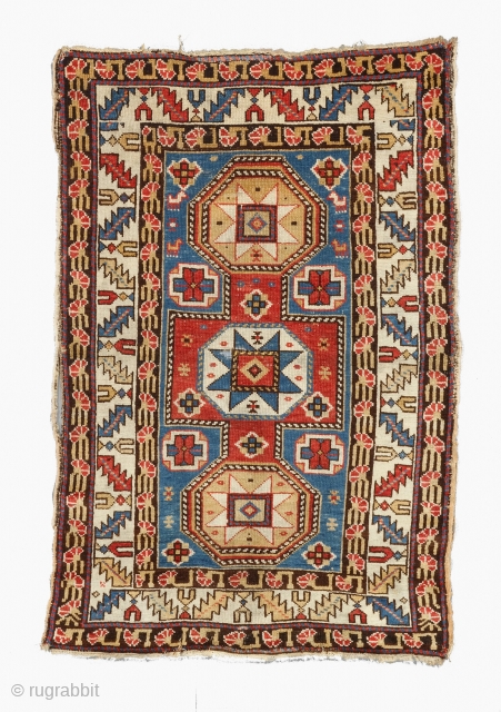 Late of the 19th Century Caucasian Shirvan Rug. 87 x 130 cm. Please send me directly mail. emreaydin10@icloud.com               