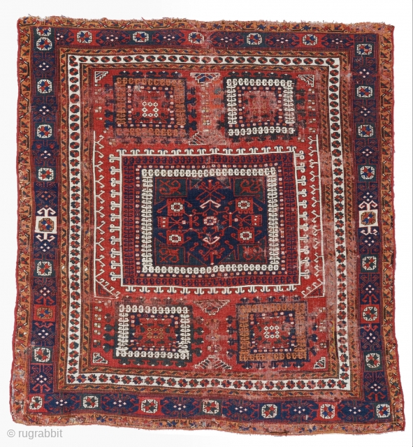 Early 19th Century Anatolian Bergama Rug Size 146 x 161 cm. Please send me directly mail. emreaydin10@icloud.com                