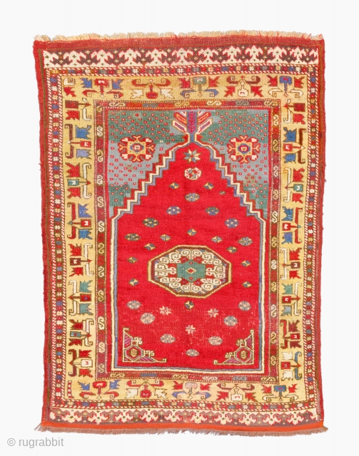 Middle Of The 19th Century Anatolian Prayer Mihalic Rug. Size 101 x 140
Please send me directly mail. emreaydin10@icloud.com               