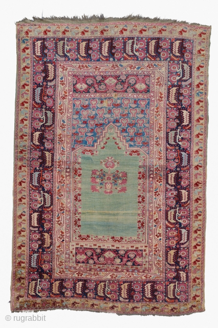 Middle Of The 19th Century Prayer Ghordes Rug. in Good Condition. Size 146 x 217 cm. Please send me directly mail. emreaydin10@icloud.com           