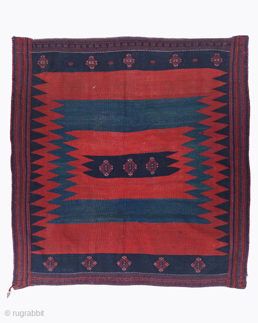 Period: Late 19th century
Origin: Iran
Dimensions: 130 x 130 cm
This distinctive late 19th century Afshar Sofra was woven in the tribal weaving tradition of the Afshar people of Persia (present-day Iran). It is ...