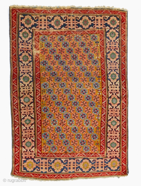 Middle Of The 19th Century Caucasian  Shirvan Rug, in Good Condition, Size 125 x 155 cm. Please send me directly mail. emreaydin10@icloud.com          
