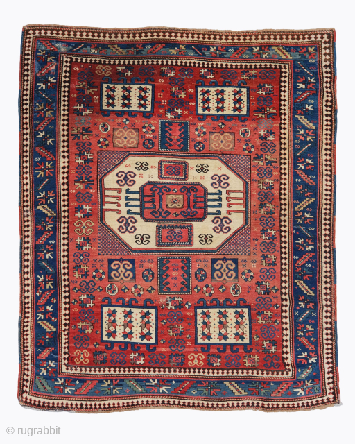 Period: Mid 19th Century
Origin: Karachop, South Caucasus
Dimensions: 180 x 220 cm
This striking mid 19th century Karachop Kazak rug is a fine example of the bold geometric design tradition of the South Caucasus. ...
