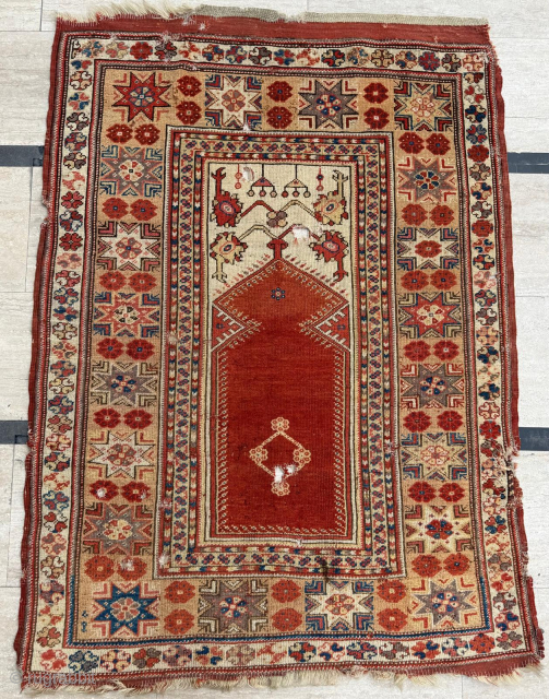 Mid 19th century Anatolian Melas Prayer Rug. Size 103 x 140 cm. Please send me direct mail.

emreaydin10@icloud.com

Instagram - @emreaydinrug              