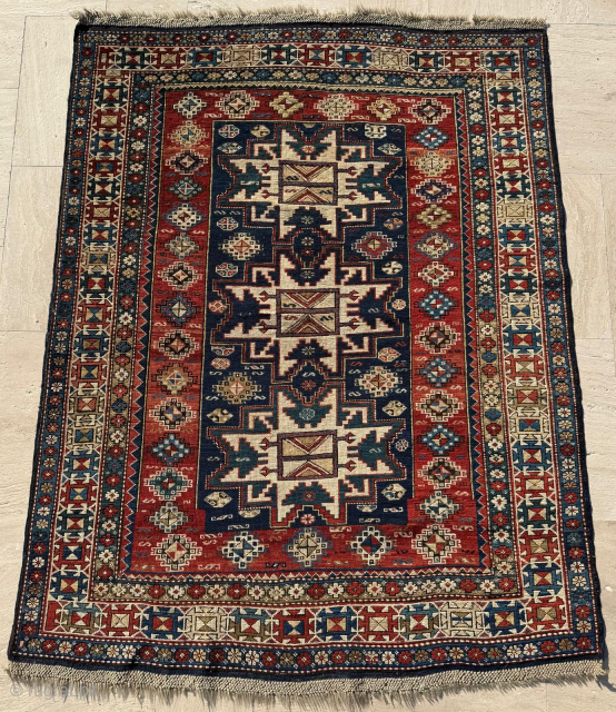 Circa 1870-1880 Lezgi Shirvan Rug, size 120 x 158 cm. Please send me direct mail. 

emreaydin10@icloud.com

Instagram - @emreaydinrug               
