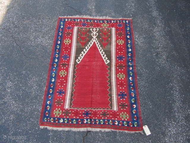 Konya Obruk Kilim, 3ft7ins by 5ft3ins                           