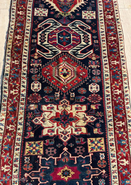 Mid 19th Century Karadağ Runner. Size : 110 x 365 cm                      