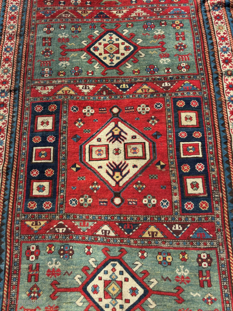 Late 19th Century Caucasion Rug. Size : 125 x 264 cm