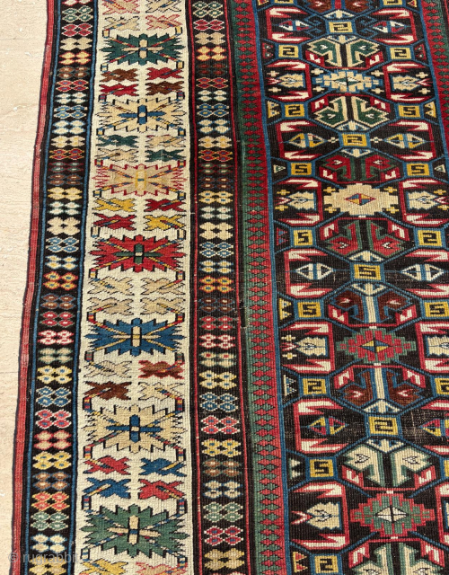 Circa 1870 Kuba Runner. Size: 117 x 287 cm