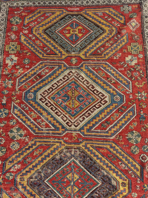 Circa 1870 Sumak Carpet . Size : 148 x 313 cm                      