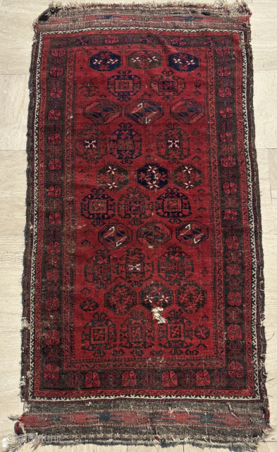 Late 19th Century Baluch Rug.Size: 103 x 200 cm                        