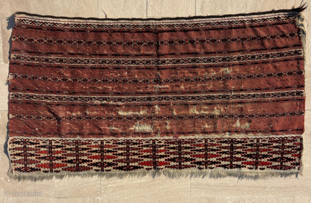 Late 19th Century Turkmen Chuval.Size: 70 x 125 cm