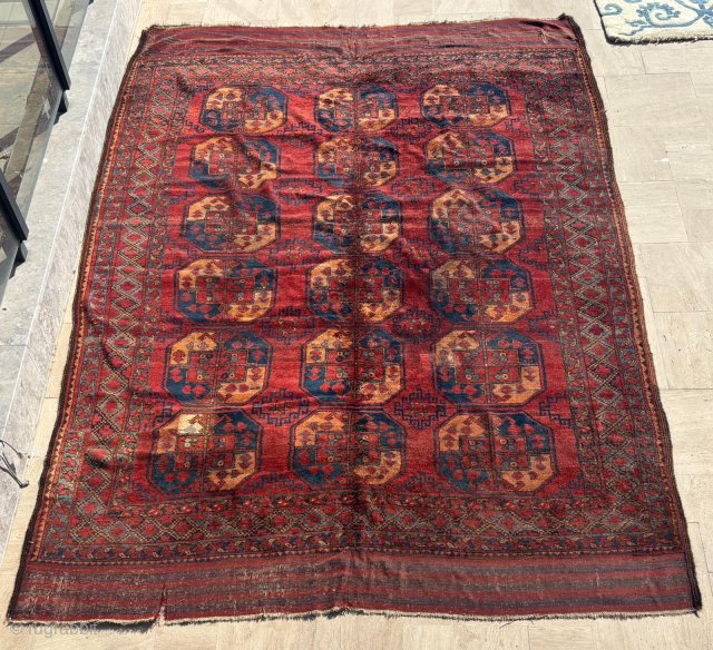 Circa 1880 Ersari Rug. Size: 234 x 353 cm