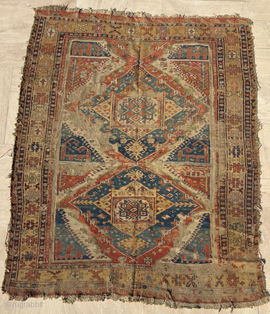 Mdi 19th Century Sumac Carpet. Size : 158 x 210 cm