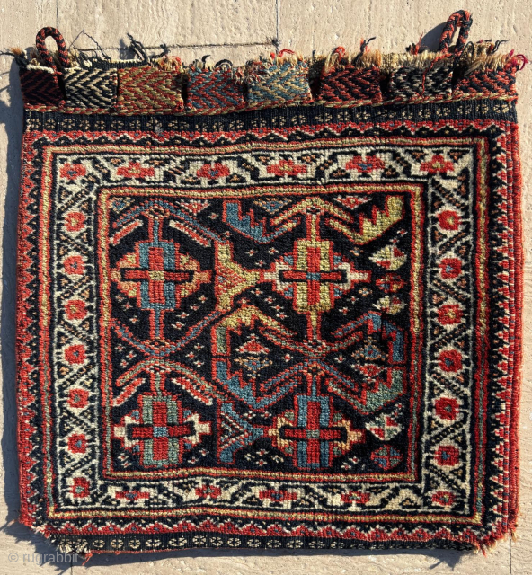Late 19th Century Persian Bag. Size: 46 x 44 cm