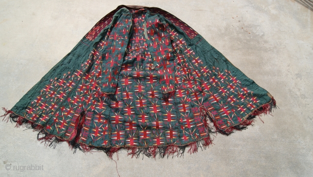 19th Century Green Silk Ground Tekke Chirpy.                          