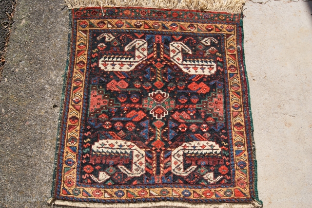 this is late 19th century Kurdish bag very nice colors.                       
