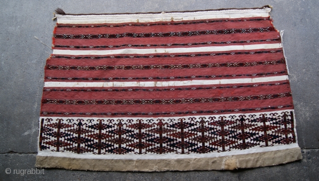 This Is 19th Century Tekke Chuval The White are cotton.                       