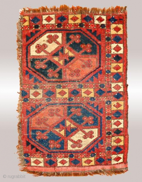 Stock #A134 | Uzbek | Circa: 1880s | Size: 1.7 x 2.5                     