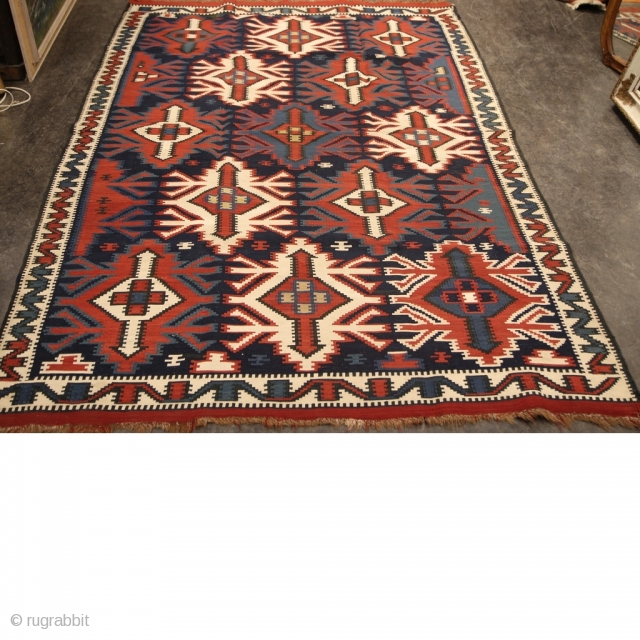 Antique Kuba Kelim
Circa 1880-1900
Size: 205cm x 132cm
Condition : Good                        