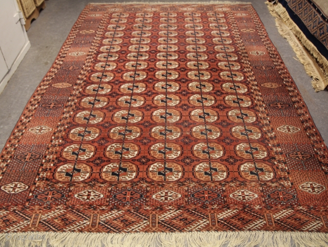 Bokhara Carpet
Size 264 x 184
Condition Worn
circa 1880-1900                          