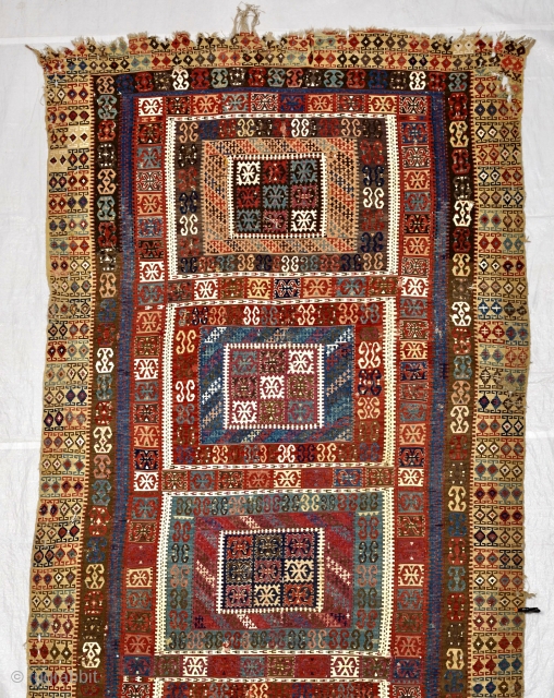 Mid. 19th century Anatolian Sivas kilim. Measures 510 x 192cm                       