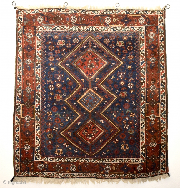 Persian Shiraz with wonderful natural colors and full pile. No damages, no repairs. 159cm x 144 cm                