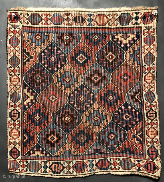 19th Century  shahsevan reverse  soumak bag                         